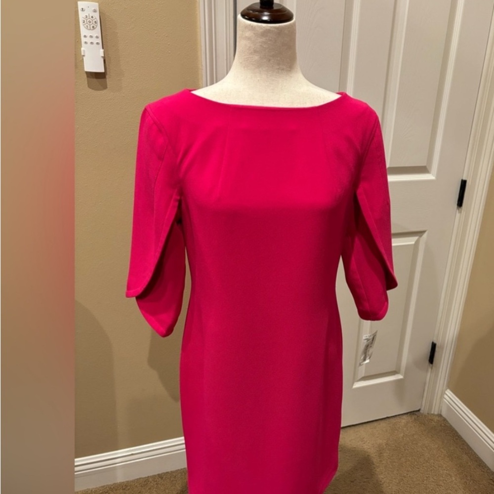 Trina Turk Vibrant Pink Long Sleeve Dress